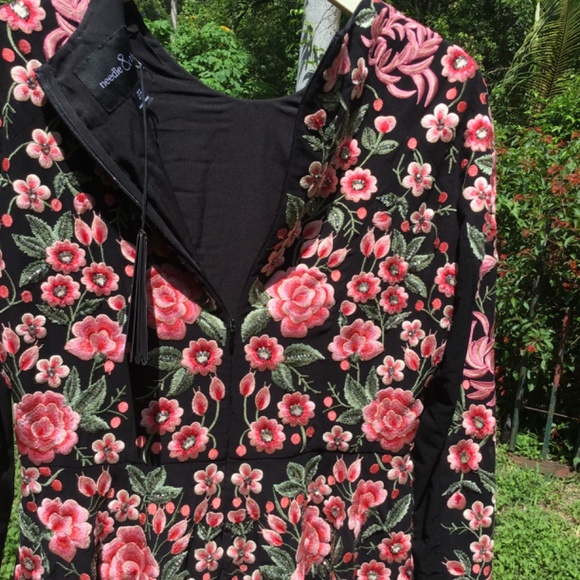 Vintage needle &thread embroidered Dress with under slip - Picture 9 of 12